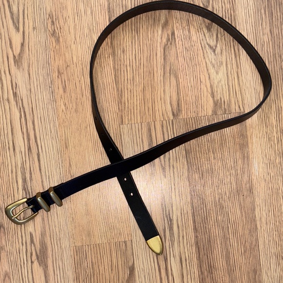 American Eagle Outfitters Black Belt with Gold Accents - Picture 3 of 5